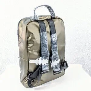 Urban Expressions Braxton High Shine Backpack - Pewter Urban Explorer - Urban Expressions main image 4